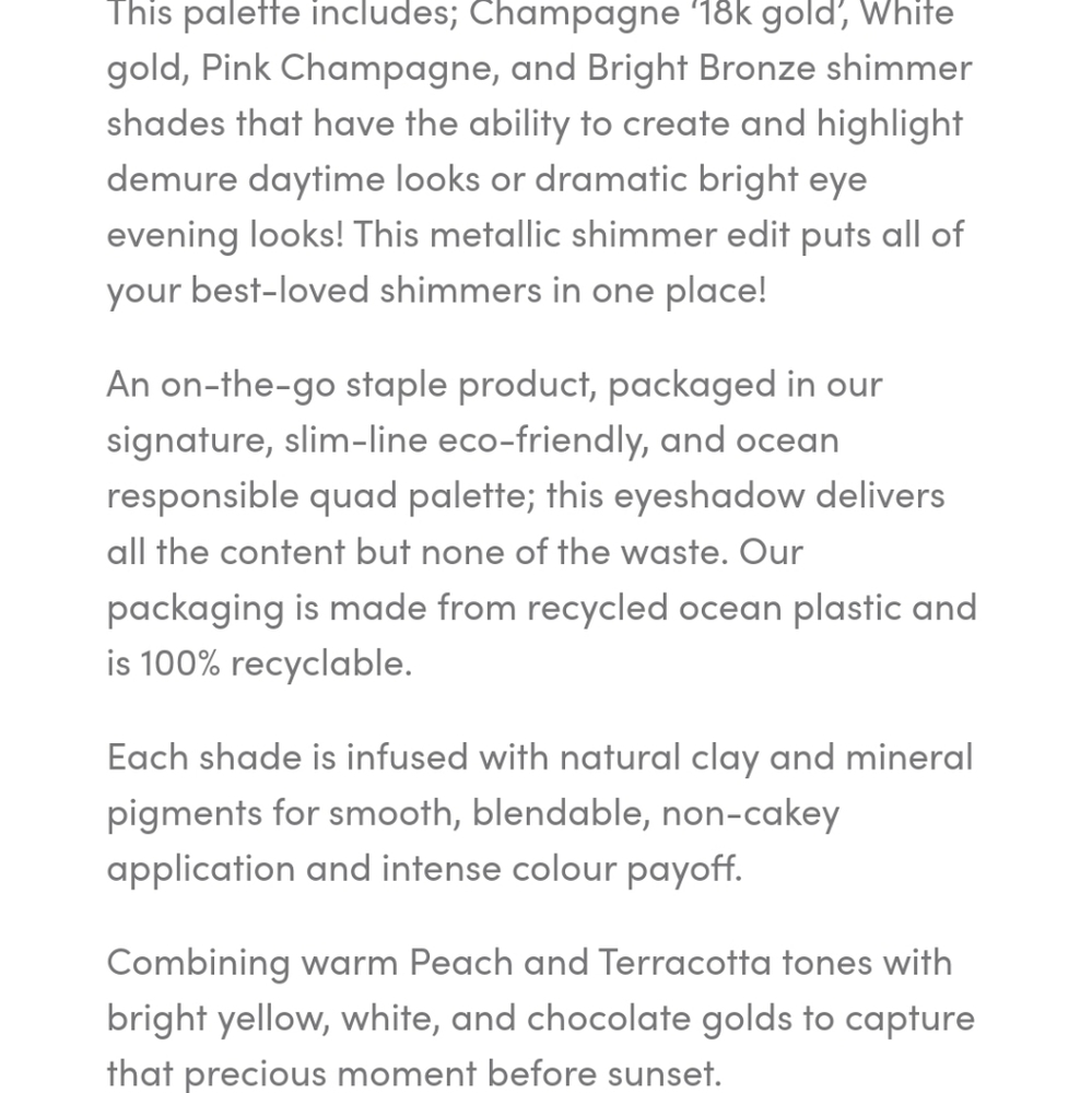 5/$25 🆕️ORYZA Beauty Champagne Shimmer Eyeshadow - Picture 2 of 7